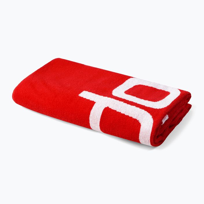Asciugamano con logo Speedo alimentato in rosso/bianco 2