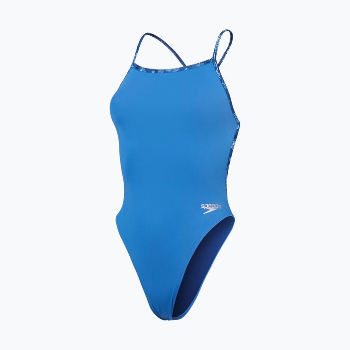 Speedo costume intero Solid Vback servres blu