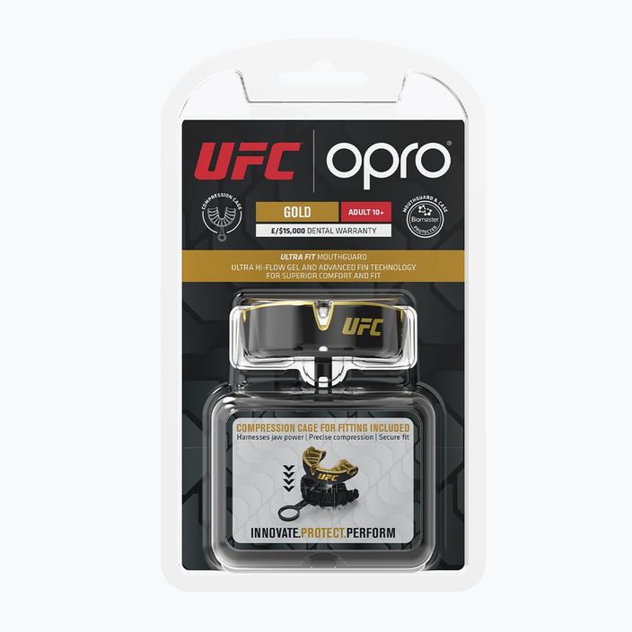 Protezione della mascella Opro UFC Gold GEN2 nero/oro 2