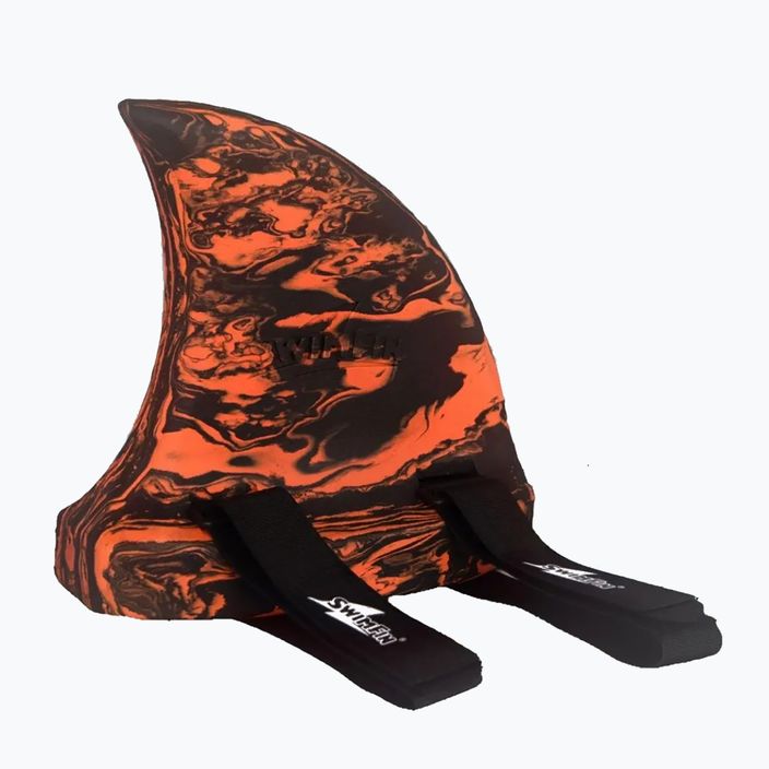 SwimFin SWIMFINTIGSHA pinna da nuoto per bambini marmo nero/arancio