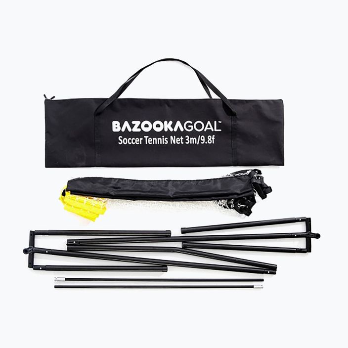 Bazookagoal Rete da calcio tennis 300 x 100/150 cm nero 3267 2