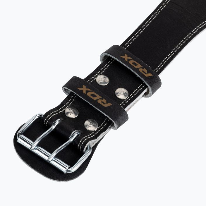 RDX Cintura per sollevamento pesi 4" in pelle nero/oro 3