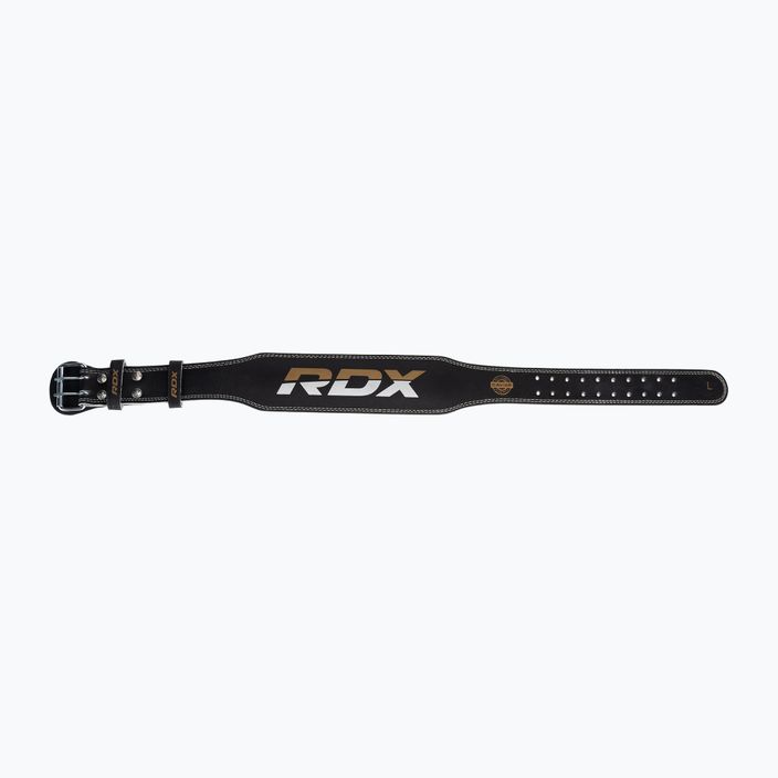 RDX Cintura per sollevamento pesi 4" in pelle nero/oro 4