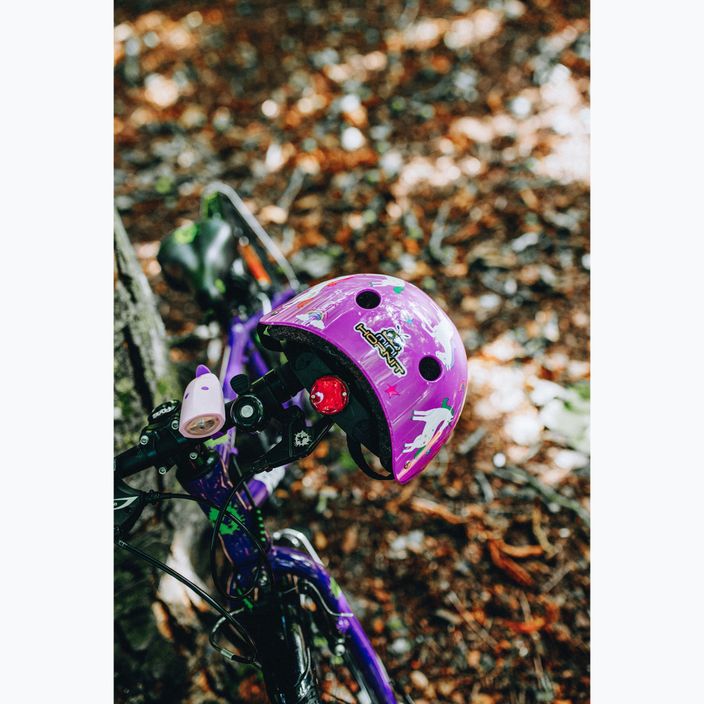Casco da bici per bambini Hornit Unicorn viola/bianco 10