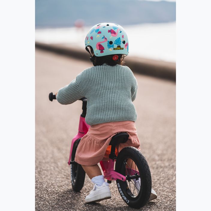 Casco da bici per bambini Hornit blu/rosa fiammeggiante 8