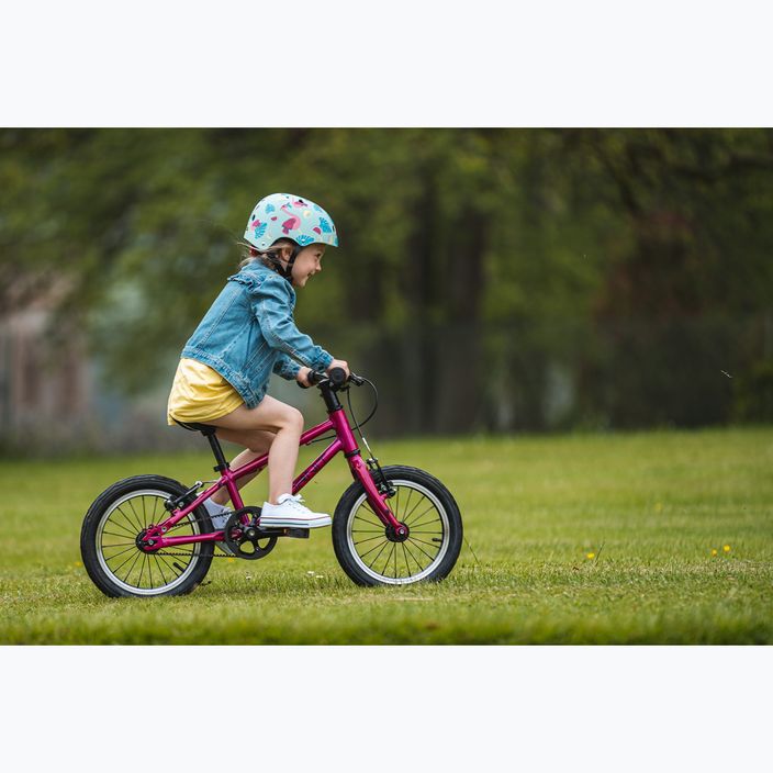 Casco da bici per bambini Hornit blu/rosa fiammeggiante 11