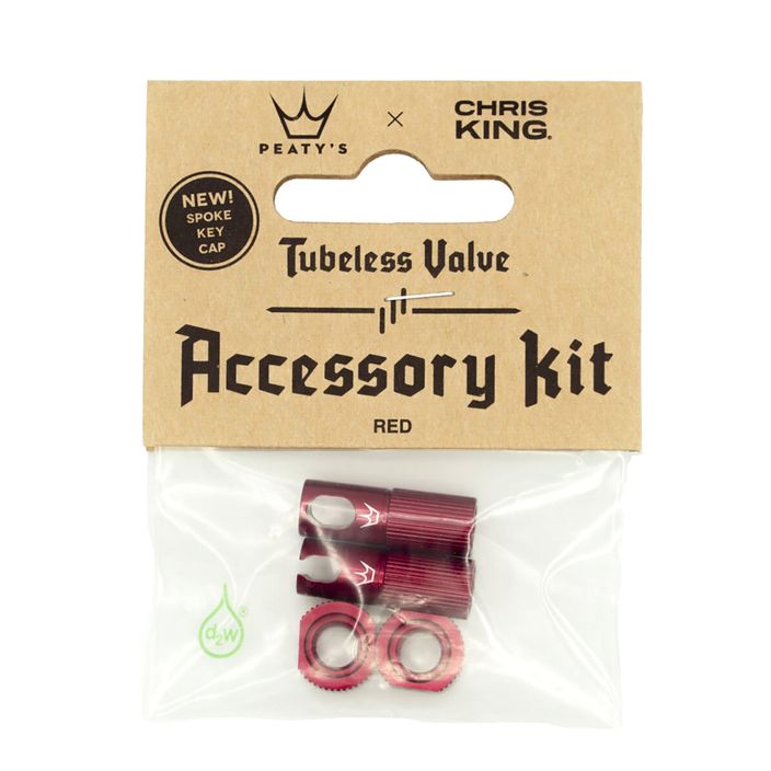 Kit di accessori per valvole tubeless Peaty's X Chris King MK2 rosso 2