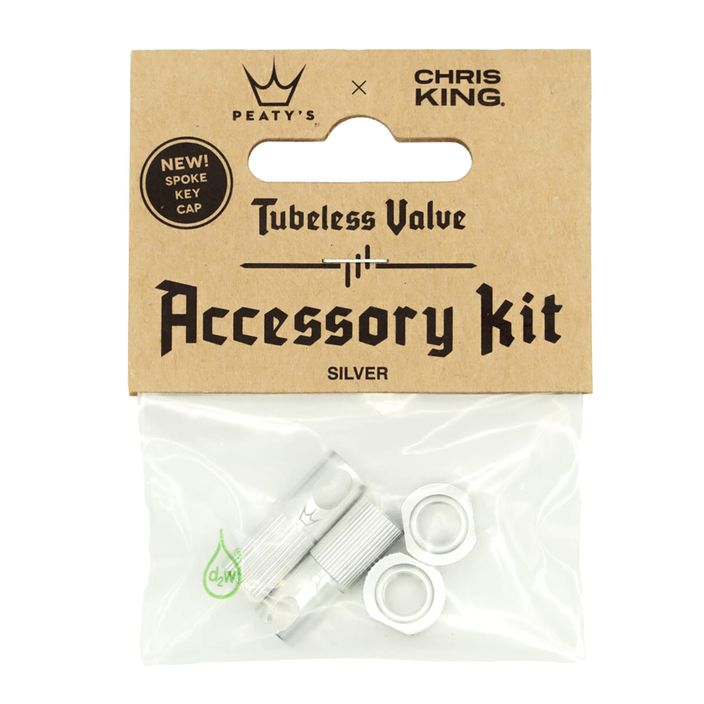 Kit di accessori per valvole tubeless Peaty's X Chris King MK2 argento 2