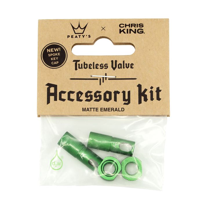 Kit di accessori per valvole tubeless Peaty's X Chris King MK2 smeraldo 2