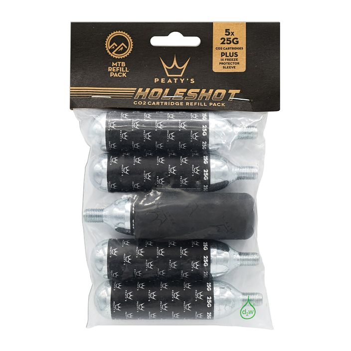 Cartucce di gas per pompa da bicicletta Holeshot CO2 di Peaty - MTB 25 g 5 pz. 2