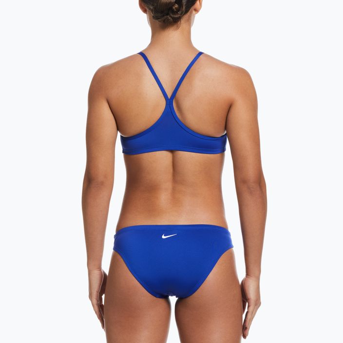 Costume da bagno due pezzi donna Nike Essential Sports Bikini racer blu 2