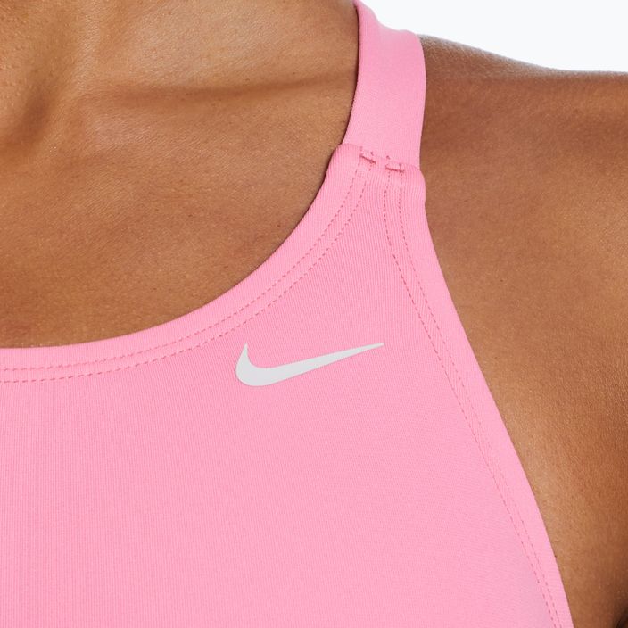 Costume intero da donna Nike Hydrastrong Solid Fastback rosa polarizzato 6