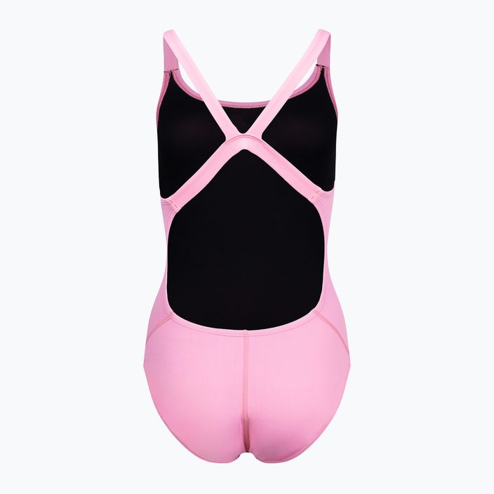 Costume intero da donna Nike Hydrastrong Solid Fastback rosa polarizzato 2