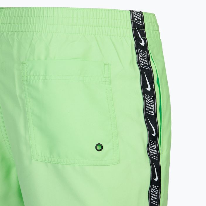 Pantaloncini da bagno Nike Logo Tape 5" Volley uomo verde vapore 4