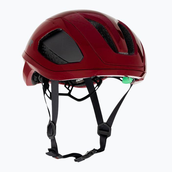 Casco da bicicletta Lazer Vento KinetiCore rosso metallizzato