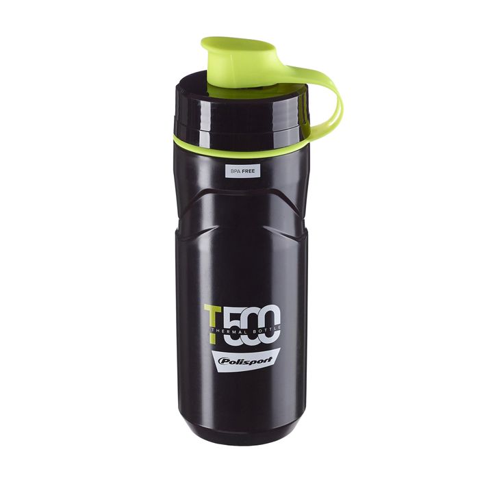 Bottiglia da bicicletta Polisport Thermal T500 500 ml nero/verde lime 2