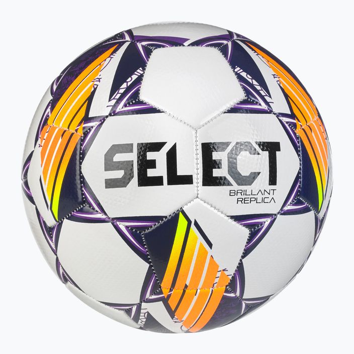 Palla da calcio SELECT Brillant Replica v24 bianco / viola dimensioni 4