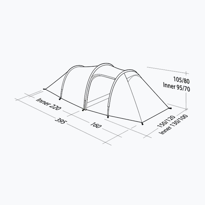 Robens Voyager 2EX verde tenda da trekking per 2 persone 5