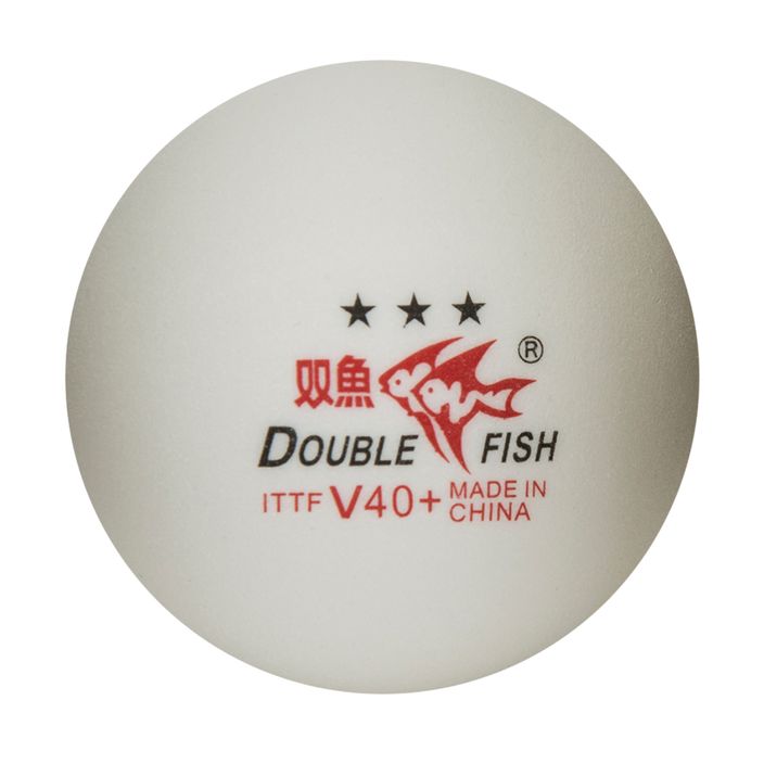 Palline da ping pong Double Fish 40+3 stelle 10 pz. bianco. 2