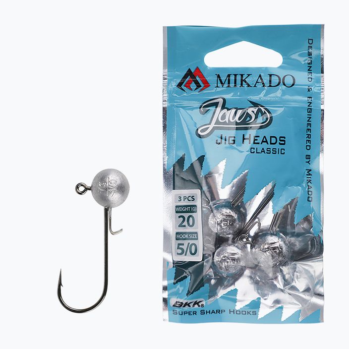 Mikado jig head Jaws Classic 3 12g 3pc black nickel 2