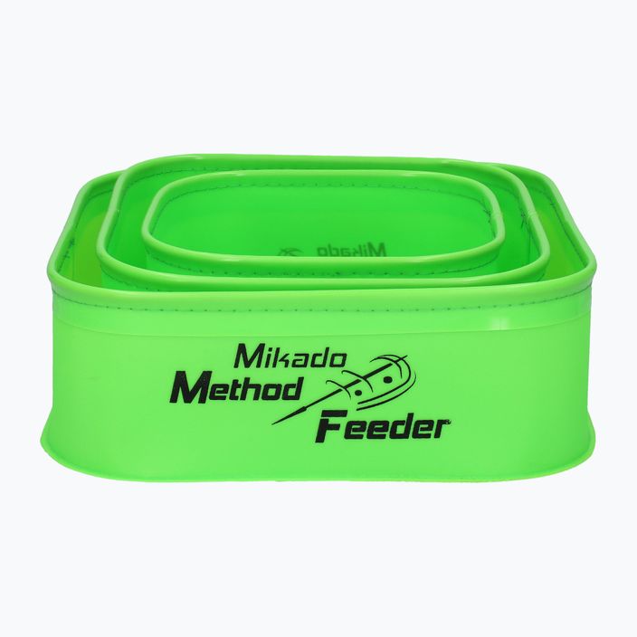 Mikado Eva Method Feeder contenitori per groundbait 007 3 pezzi verde.