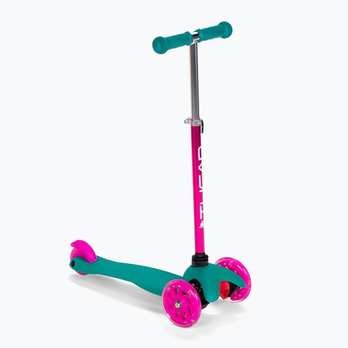 Triciclo scooter per bambini Meteor Tucan turchese/rosa
