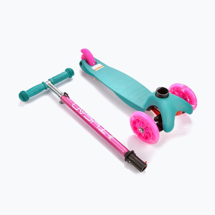 Triciclo scooter per bambini Meteor Tucan turchese/rosa 7