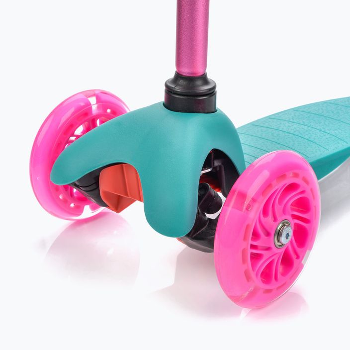 Triciclo scooter per bambini Meteor Tucan turchese/rosa 9