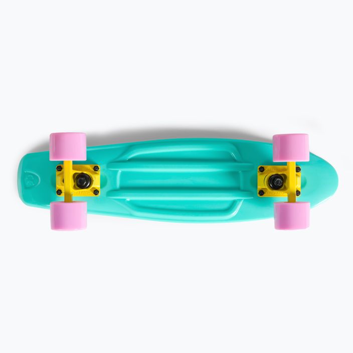 Meteor flip skateboard 23694 menta/rosa pastello/giallo 4