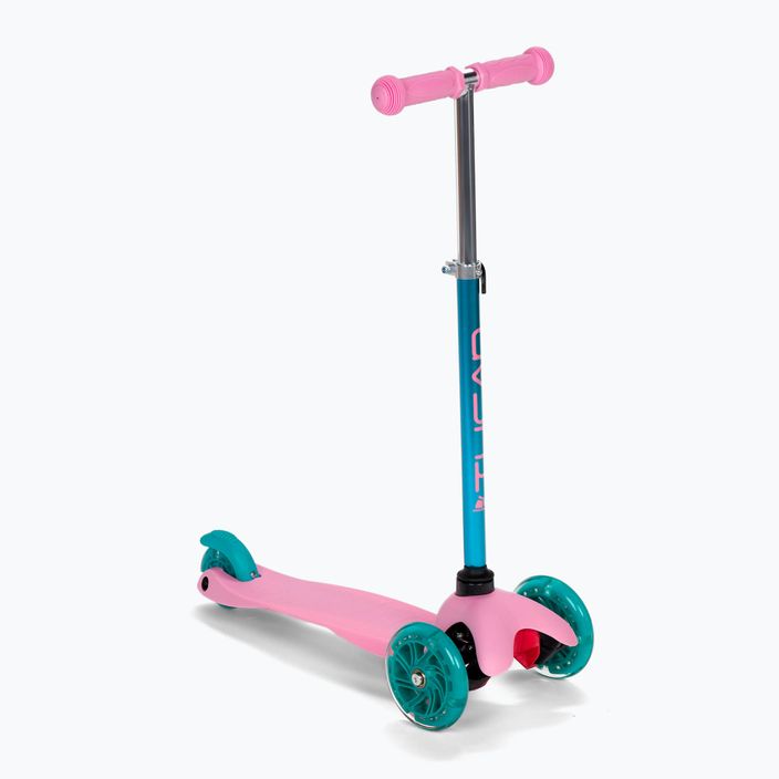 Monopattino triciclo per bambini Meteor Tucan rosa/blu