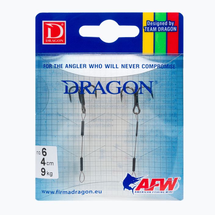 DRAGON Wire 1x7 sgancio esca 2 pezzi argento PDF-59-006