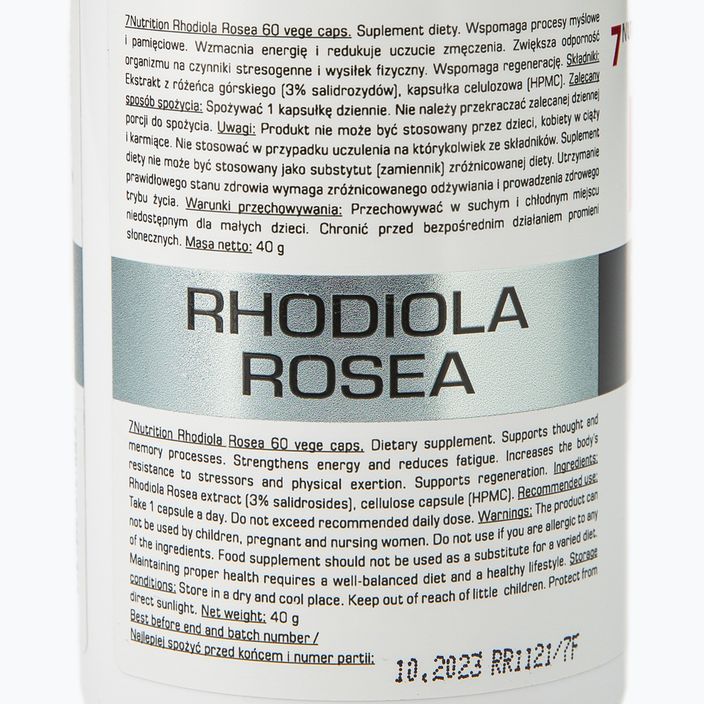 7Nutrition Rhodiola Rosea 550 mg 60 capsule 2