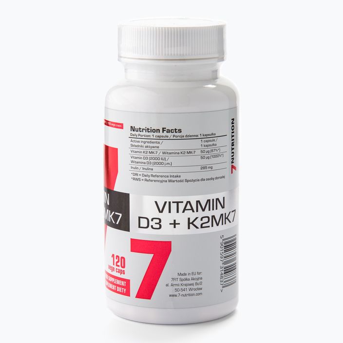 Vitamina D3+K2 MK7 7Nutrition D3+K2 MK7 120 capsule 3