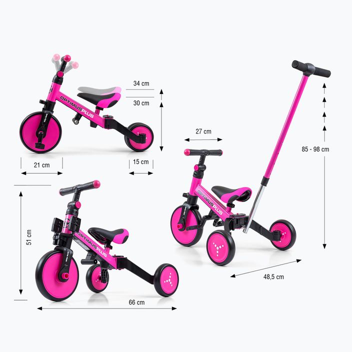 Milly Mally 4in1 triciclo Optimus Plus rosa 15