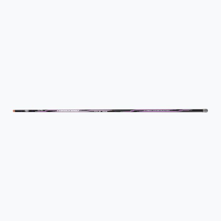 Canna York Carbonero Pole nera/viola con galleggiante a pipistrello