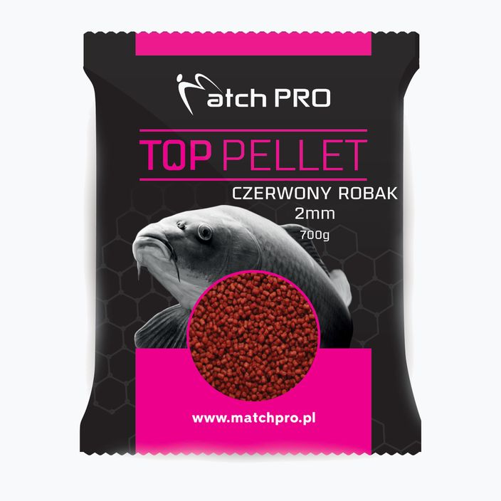 MatchPro Red Worm 2 mm pellet per esche artificiali 700 g