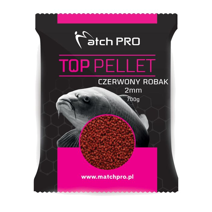 MatchPro Red Worm 2 mm pellet per esche artificiali 700 g 2
