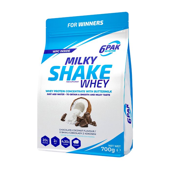 Siero di latte 6PAK Milky Shake 700 g Cocco 2
