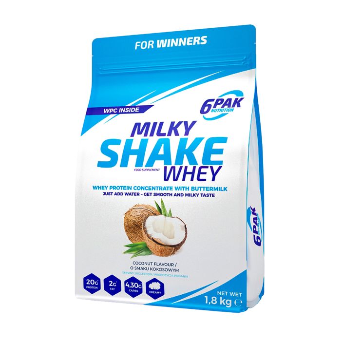 Siero di latte 6PAK Milky Shake 1800 g Cocco 2