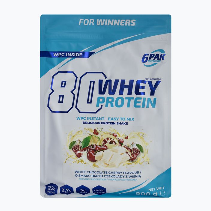 Proteine Whey 6PAK 80 908 g Cioccolato Bianco Ciliegia