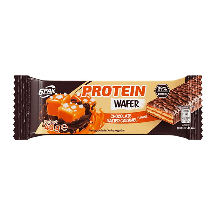 Barretta proteica 6PAK Wafer proteico 40 g Cioccolato e caramello salato 2