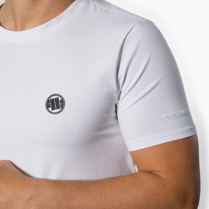 Pitbull West Coast - T-shirt uomo Slim Fit Lycra Small Logo bianco 4