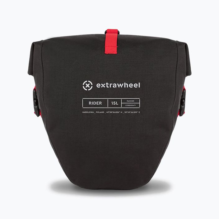 Extrawheel Rider Premium 2 x 15 l borse da bici 2023 nero 4