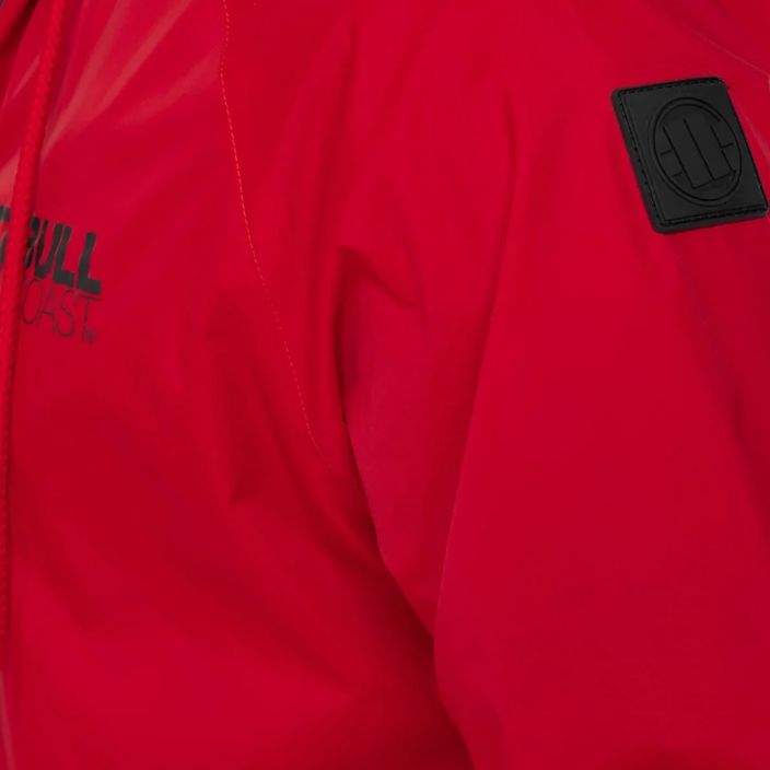 Uomo Pitbull West Coast Athletic Giacca di nylon con cappuccio rosso 4