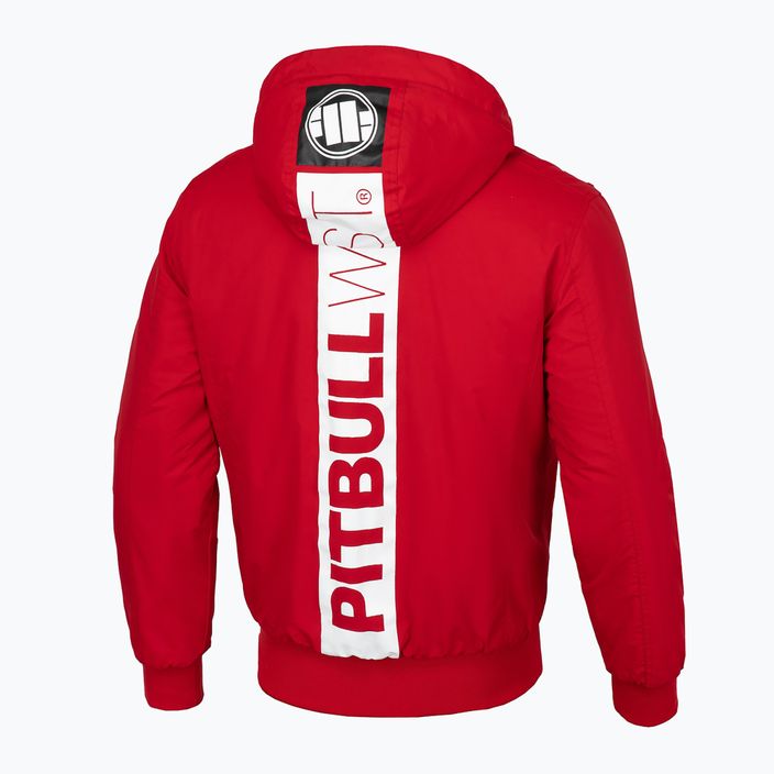 Pitbull West Coast giacca invernale da uomo Cabrillo con cappuccio rosso 4