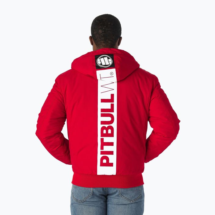 Pitbull West Coast giacca invernale da uomo Cabrillo con cappuccio rosso 2