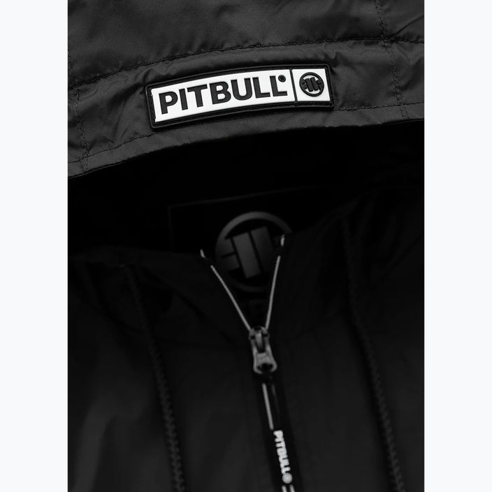 Uomo Pitbull West Coast Athletic Logo Giacca in nylon con cappuccio nero 7