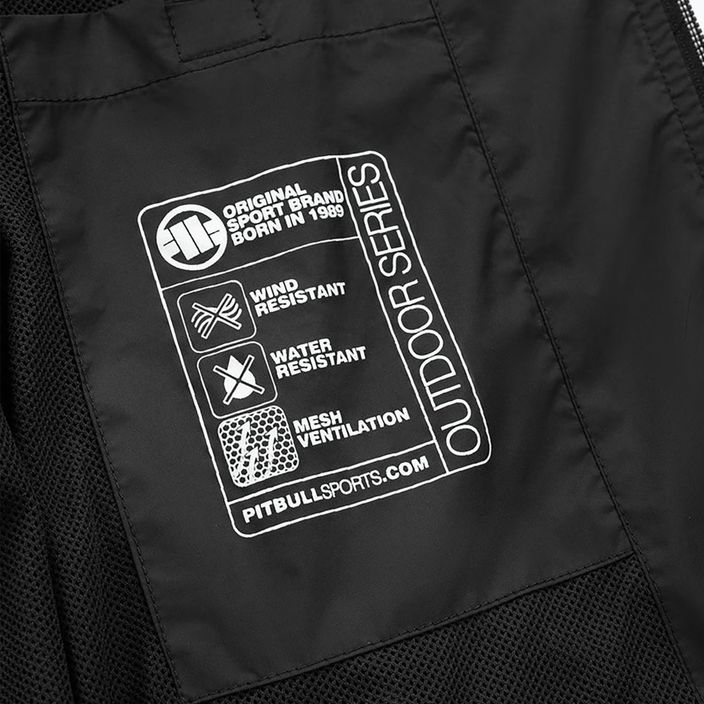 Uomo Pitbull West Coast Athletic Logo Giacca in nylon con cappuccio nero 13