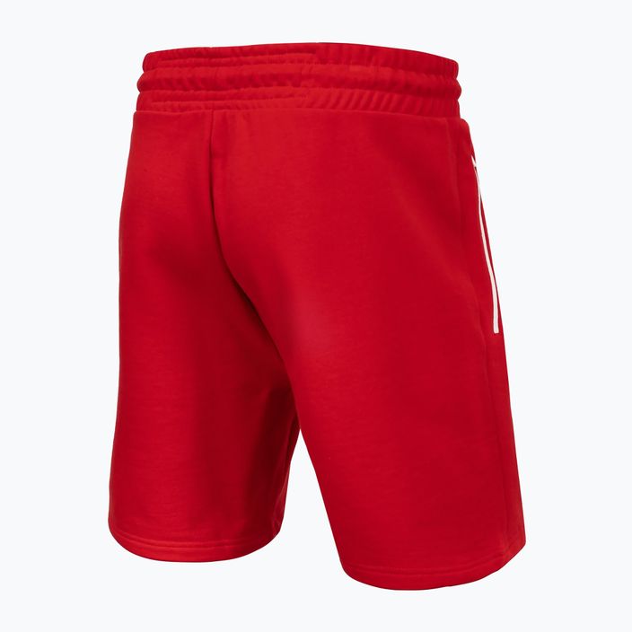 Pantaloncini da ginnastica Pitbull West Coast Terry Group da uomo, rosso 2
