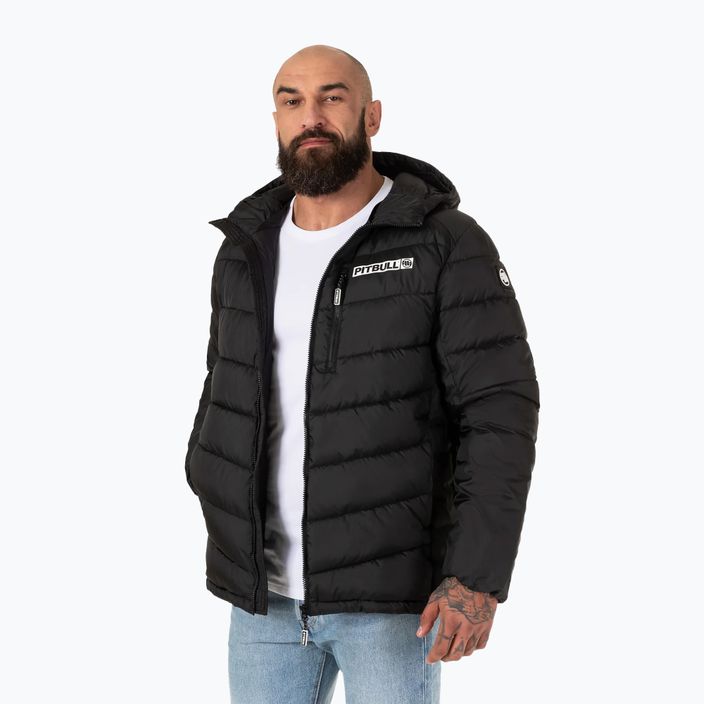 Pitbull West Coast giacca invernale da uomo Evergold con cappuccio imbottito nero/nero